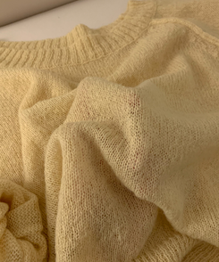 ボートネックオフショルダーシアーニット(7color)