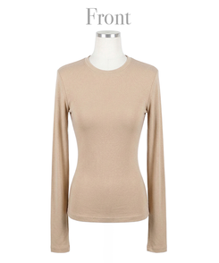 シンプルスリム長袖Tシャツ(5color)