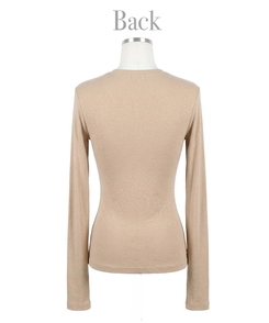 シンプルスリム長袖Tシャツ(5color)