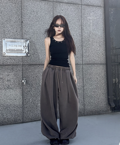 トラックラインワイドトレーニングパンツパンツ BROWN