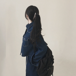 【SET】ルーズフィットデニムシャツ＋ワイドデニムパンツ DEEP DENIM
