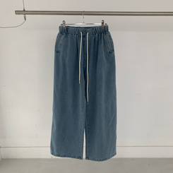 【SET】ルーズフィットデニムシャツ＋ワイドデニムパンツ