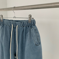 【SET】ルーズフィットデニムシャツ＋ワイドデニムパンツ