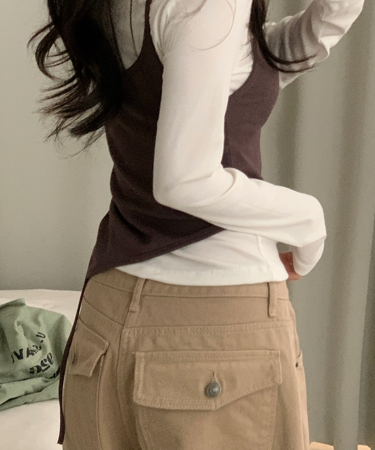 칙스 긴팔티셔츠뷔스티에 셋업투피스 4color 퍼플