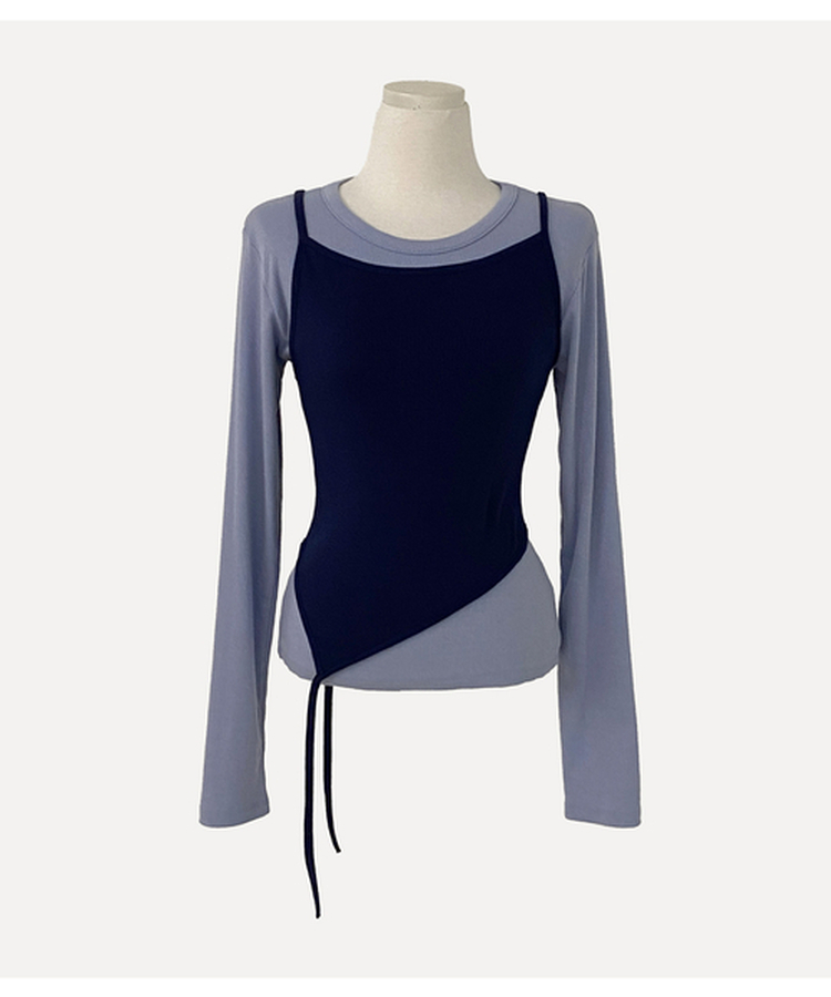 칙스 긴팔티셔츠뷔스티에 셋업투피스 4color