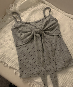 ドットリボンツイストリブキャミソール