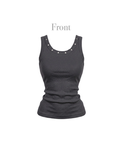 スタッズラウンドスリムキャミソール(7color)