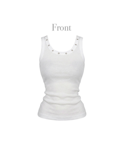 スタッズラウンドスリムキャミソール(7color)