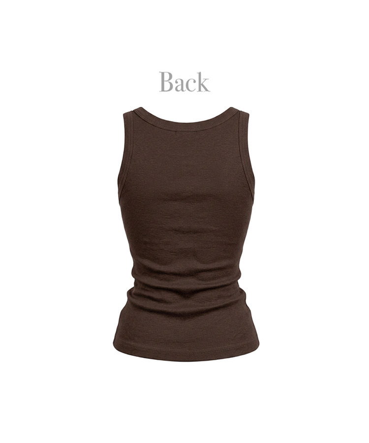 スタッズラウンドスリムキャミソール(7color)