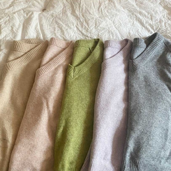 スプリングVネックニット(5color)