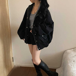 カジュアルヤッサンジャケット BLACK