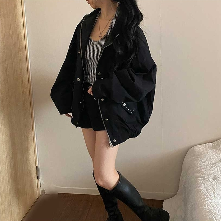 カジュアルヤッサンジャケット BLACK