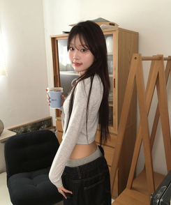 レースリボントップス GREY