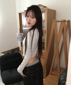 レースリボントップス GREY