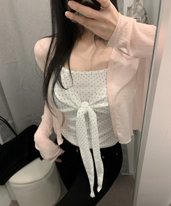 シースルーカーディガン(7color) PINK