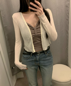 シースルーカーディガン(7color) IVORY