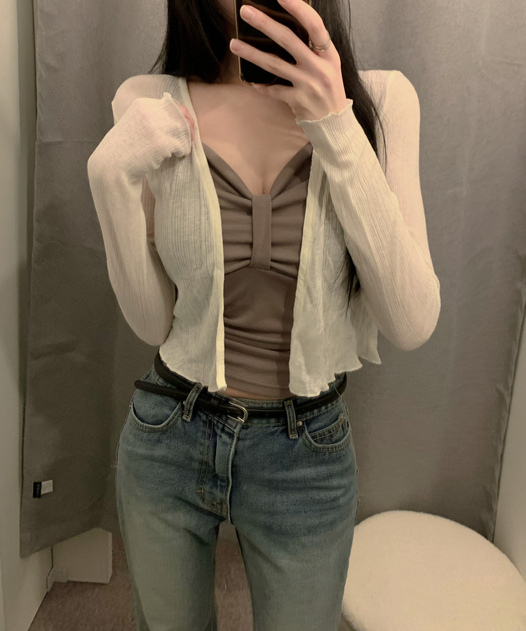 シースルーカーディガン(7color) IVORY