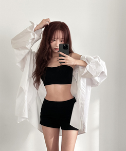 無地オーバーシャツ WHITE