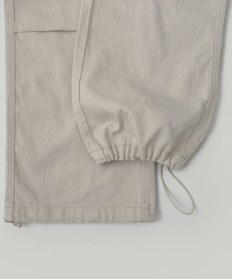 3XL코튼 투웨이 포켓 무릎 셔링 와이드 밴딩 팬츠