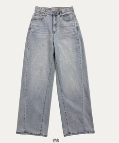 【丈別】シンプルワイドデニムパンツ
