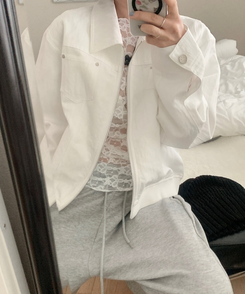 カラーポケットジャケット WHITE