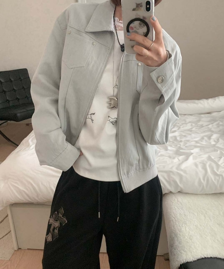 カラーポケットジャケット GREY