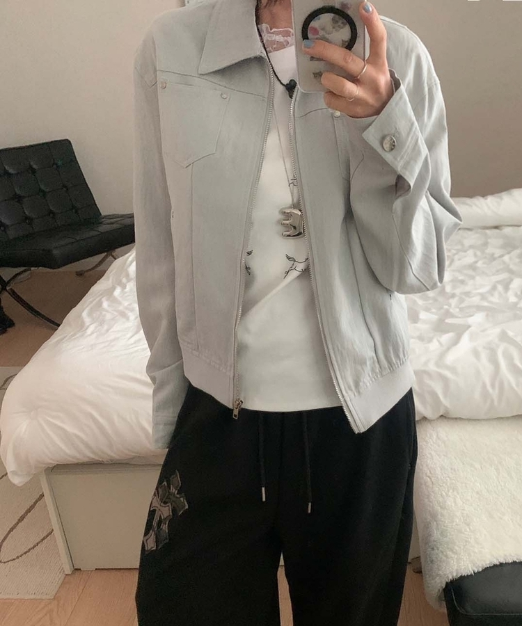 カラーポケットジャケット GREY