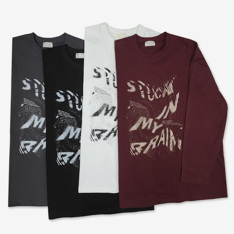 ビンテージレタリング長袖Tシャツ