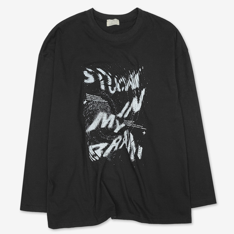 ビンテージレタリング長袖Tシャツ