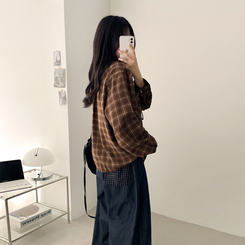 ベーシックチェックシャツ(5color) BROWN