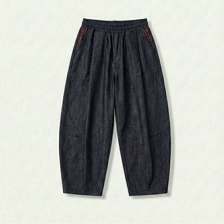 チェックポケットバルーンパンツ