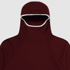 バイカラーラインハイネックフーディー