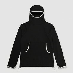 バイカラーラインハイネックフーディー