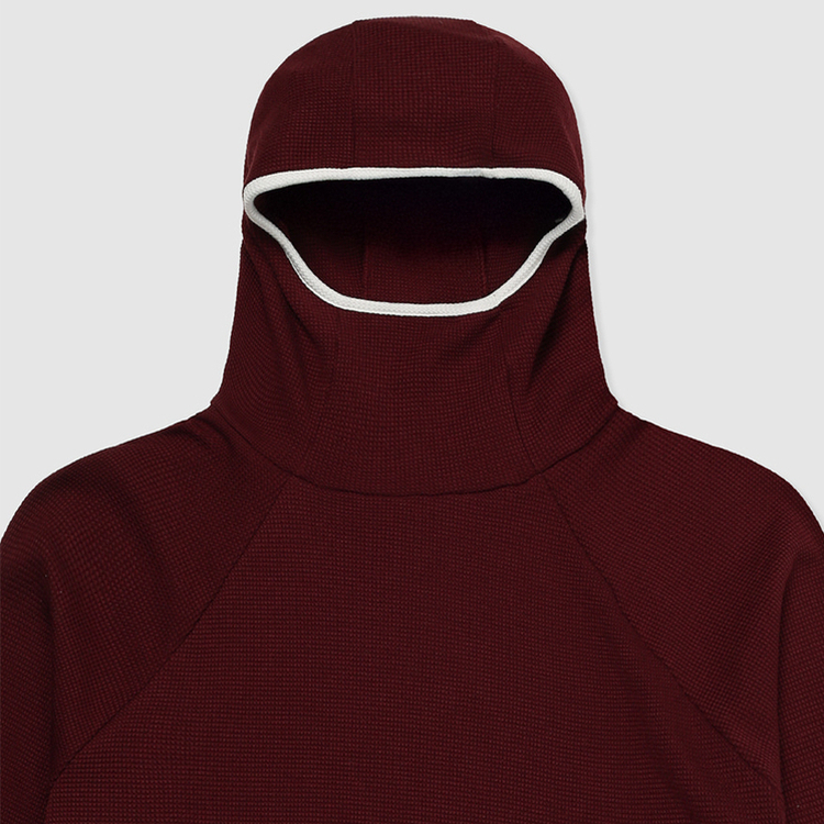 バイカラーラインハイネックフーディー