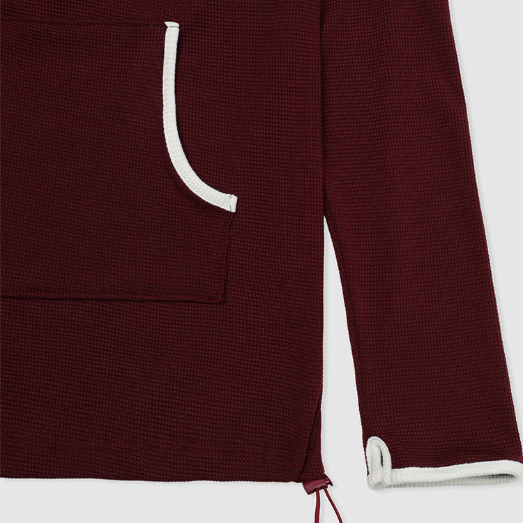 バイカラーラインハイネックフーディー