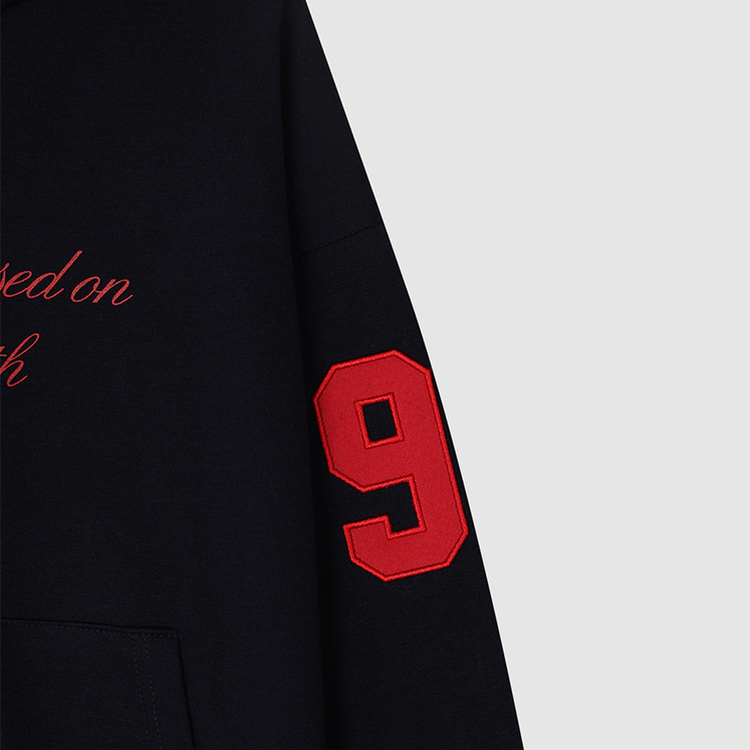 ナンバーパッチフードジップアップ