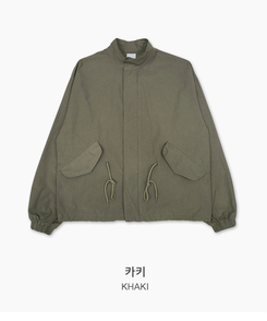 ハイネックハーフミリタリージャケット