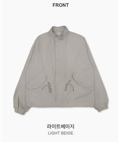 ハイネックハーフミリタリージャケット