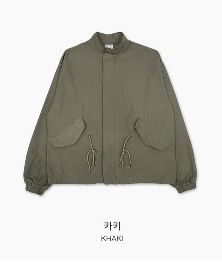 ハイネックハーフミリタリージャケット