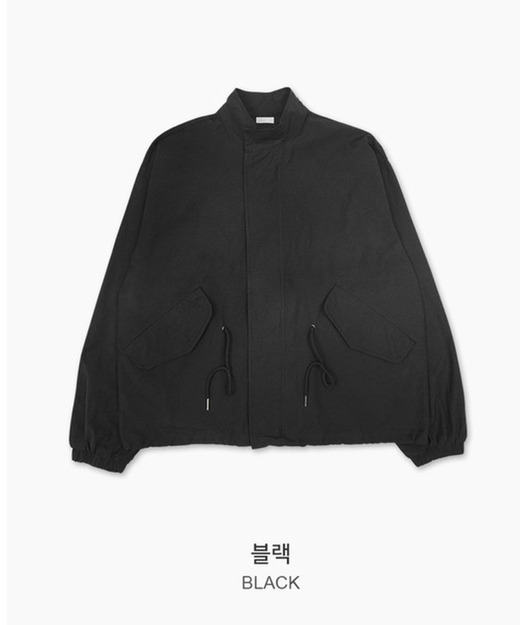 ハイネックハーフミリタリージャケット