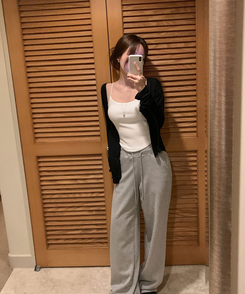 【カップ付き】ラウンドキャミソール IVORY