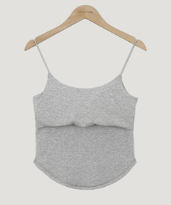 【カップ付き】ラウンドキャミソール