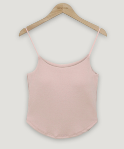 【カップ付き】ラウンドキャミソール