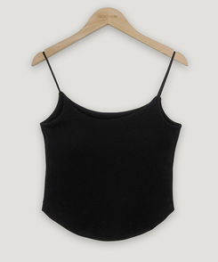 【カップ付き】ラウンドキャミソール