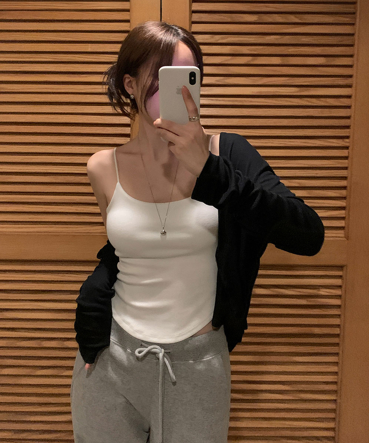 【カップ付き】ラウンドキャミソール IVORY