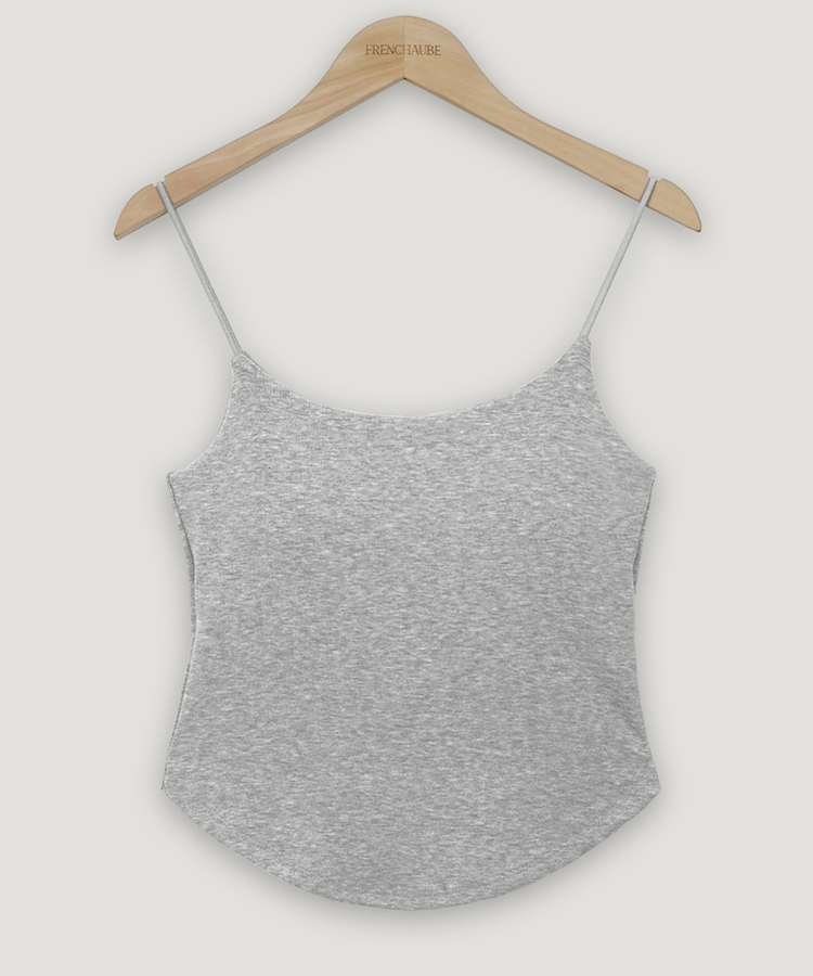 【カップ付き】ラウンドキャミソール