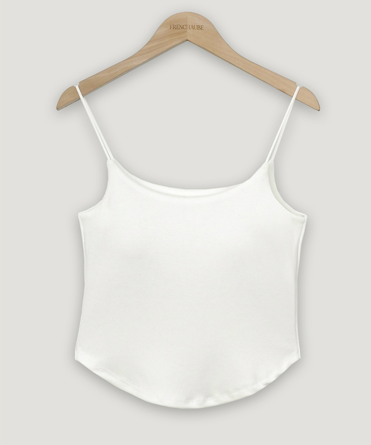【カップ付き】ラウンドキャミソール