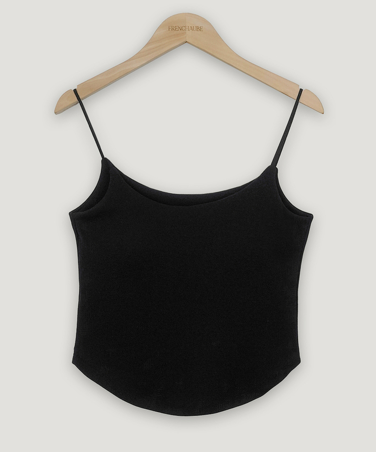 【カップ付き】ラウンドキャミソール