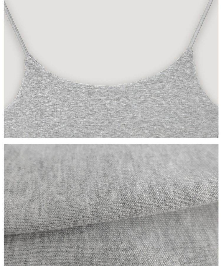 【カップ付き】ラウンドキャミソール