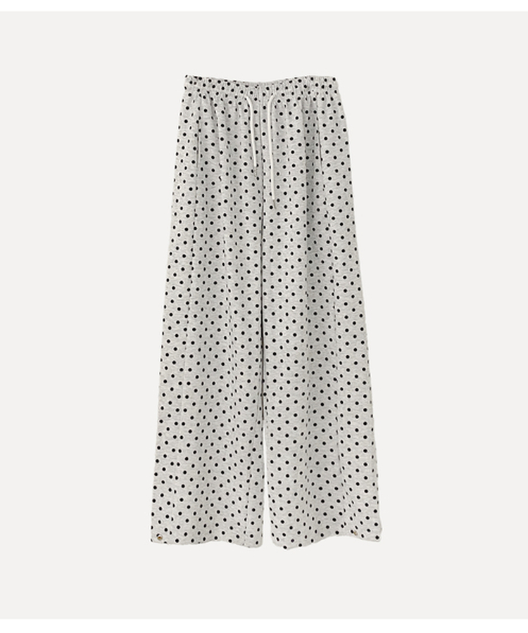 레오 도트 와이드핀턱 추리닝 트레이닝 롱팬츠 4color